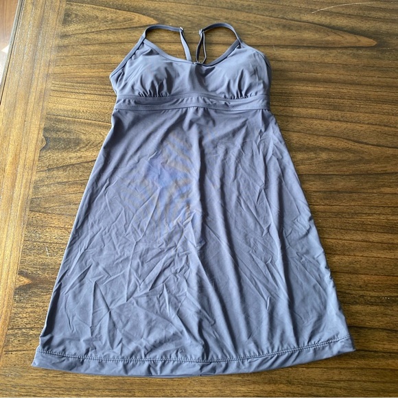 Athleta Women’s Shorebreak Swim Dress Gray Size small resort beach wear - Picture 3 of 6